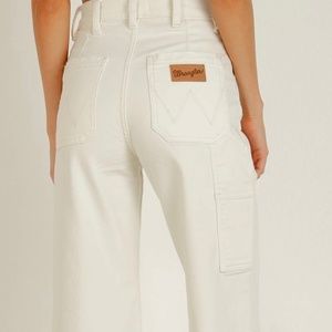 Wrangler wide leg utility pants | off white bone high waist carpenter kaam style
